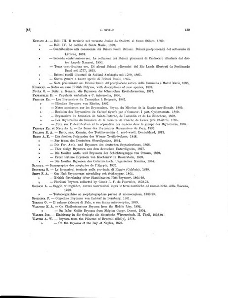 Palaeontographia Italica raccolta di monografie paleontologiche fondata da Mario Canavari nell'anno 1895