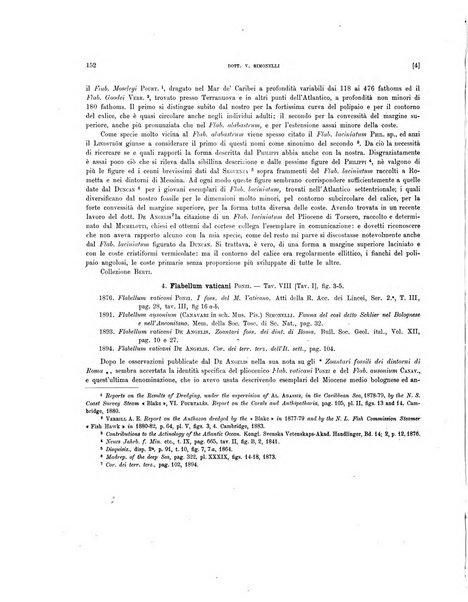 Palaeontographia Italica raccolta di monografie paleontologiche fondata da Mario Canavari nell'anno 1895