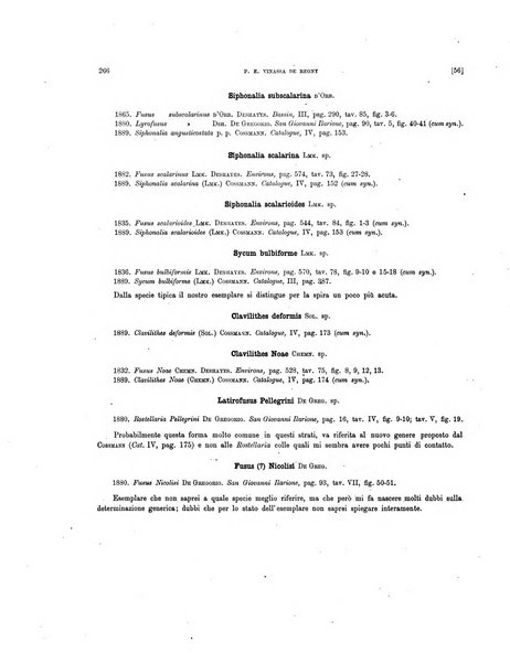 Palaeontographia Italica raccolta di monografie paleontologiche fondata da Mario Canavari nell'anno 1895