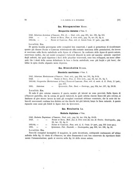 Palaeontographia Italica raccolta di monografie paleontologiche fondata da Mario Canavari nell'anno 1895