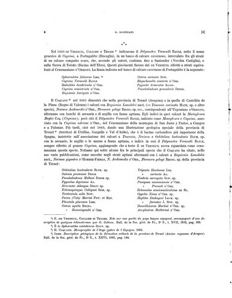 Palaeontographia Italica raccolta di monografie paleontologiche fondata da Mario Canavari nell'anno 1895