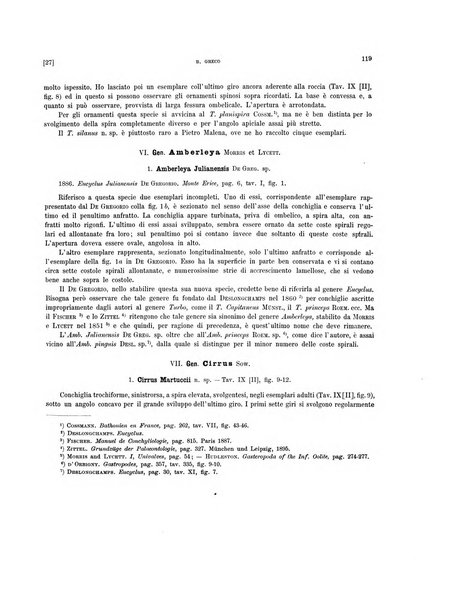 Palaeontographia Italica raccolta di monografie paleontologiche fondata da Mario Canavari nell'anno 1895