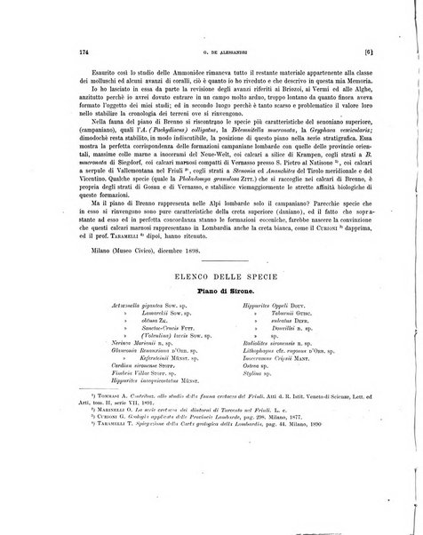 Palaeontographia Italica raccolta di monografie paleontologiche fondata da Mario Canavari nell'anno 1895