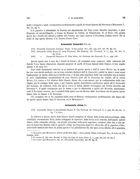 Palaeontographia Italica raccolta di monografie paleontologiche fondata da Mario Canavari nell'anno 1895