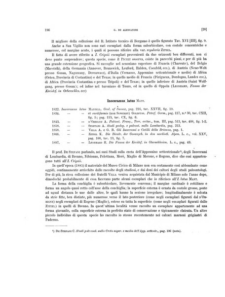 Palaeontographia Italica raccolta di monografie paleontologiche fondata da Mario Canavari nell'anno 1895