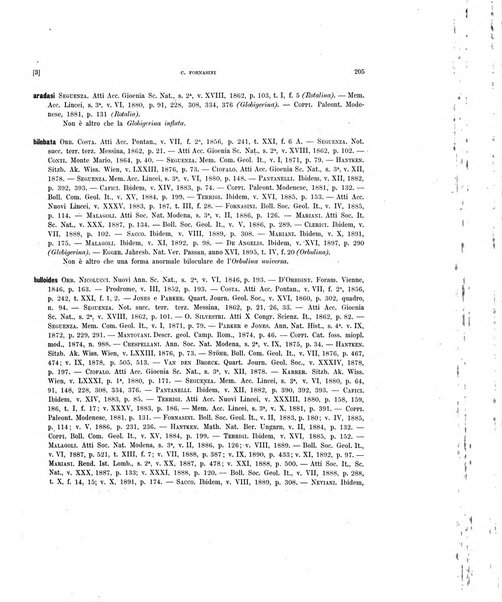 Palaeontographia Italica raccolta di monografie paleontologiche fondata da Mario Canavari nell'anno 1895