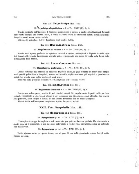 Palaeontographia Italica raccolta di monografie paleontologiche fondata da Mario Canavari nell'anno 1895