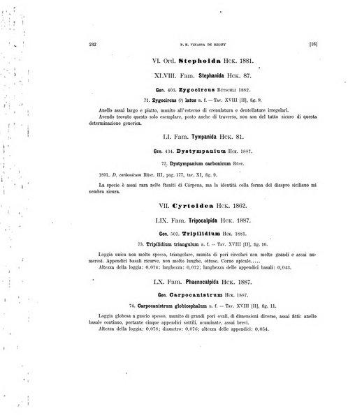 Palaeontographia Italica raccolta di monografie paleontologiche fondata da Mario Canavari nell'anno 1895