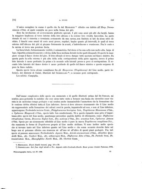 Palaeontographia Italica raccolta di monografie paleontologiche fondata da Mario Canavari nell'anno 1895