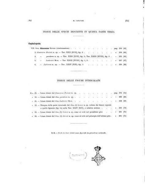 Palaeontographia Italica raccolta di monografie paleontologiche fondata da Mario Canavari nell'anno 1895