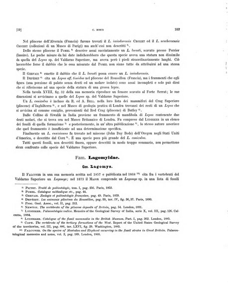 Palaeontographia Italica raccolta di monografie paleontologiche fondata da Mario Canavari nell'anno 1895