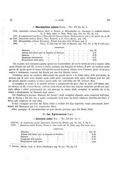 Palaeontographia Italica raccolta di monografie paleontologiche fondata da Mario Canavari nell'anno 1895