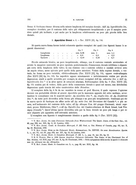 Palaeontographia Italica raccolta di monografie paleontologiche fondata da Mario Canavari nell'anno 1895