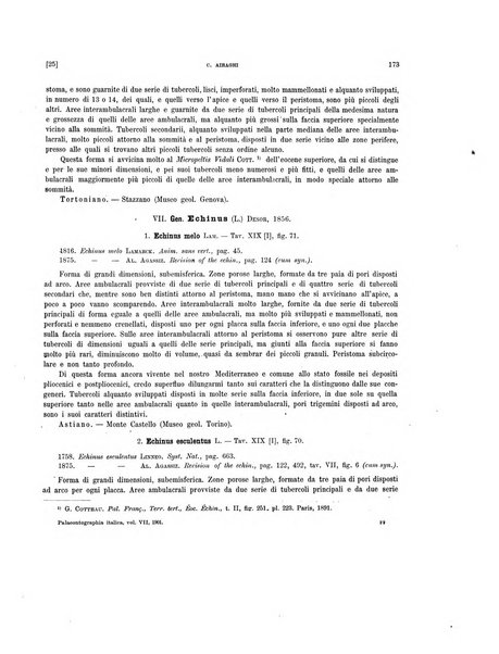 Palaeontographia Italica raccolta di monografie paleontologiche fondata da Mario Canavari nell'anno 1895