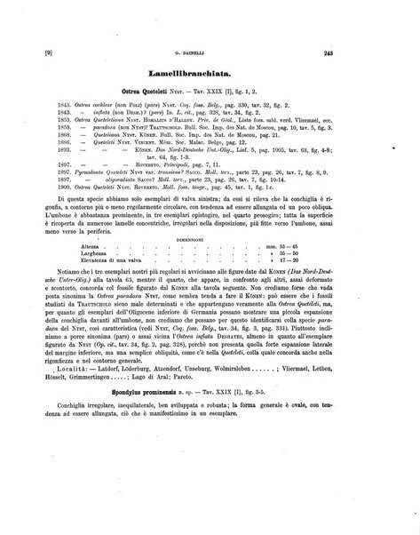 Palaeontographia Italica raccolta di monografie paleontologiche fondata da Mario Canavari nell'anno 1895