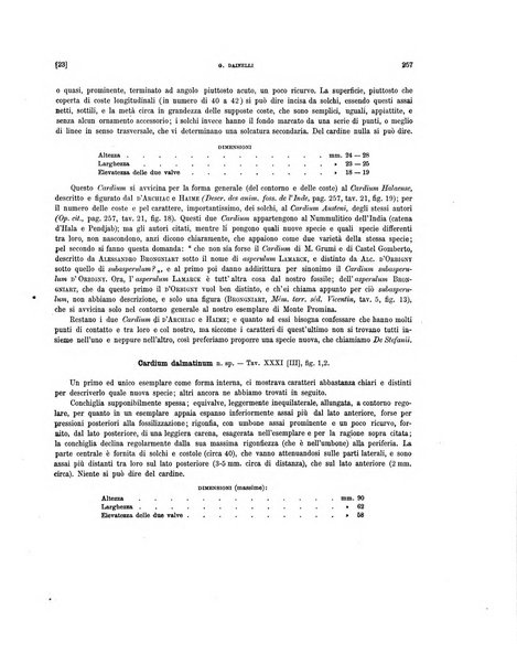 Palaeontographia Italica raccolta di monografie paleontologiche fondata da Mario Canavari nell'anno 1895