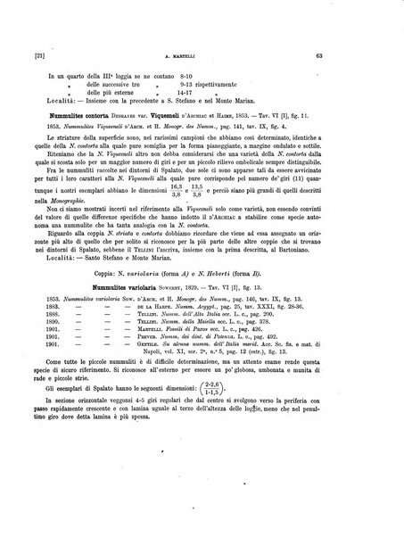 Palaeontographia Italica raccolta di monografie paleontologiche fondata da Mario Canavari nell'anno 1895