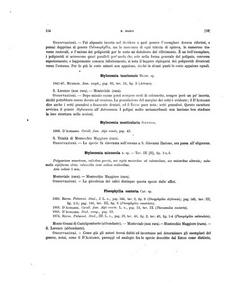 Palaeontographia Italica raccolta di monografie paleontologiche fondata da Mario Canavari nell'anno 1895