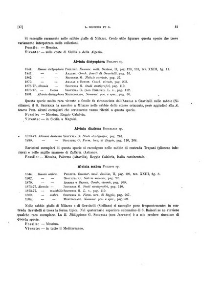 Palaeontographia Italica raccolta di monografie paleontologiche fondata da Mario Canavari nell'anno 1895