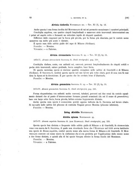 Palaeontographia Italica raccolta di monografie paleontologiche fondata da Mario Canavari nell'anno 1895