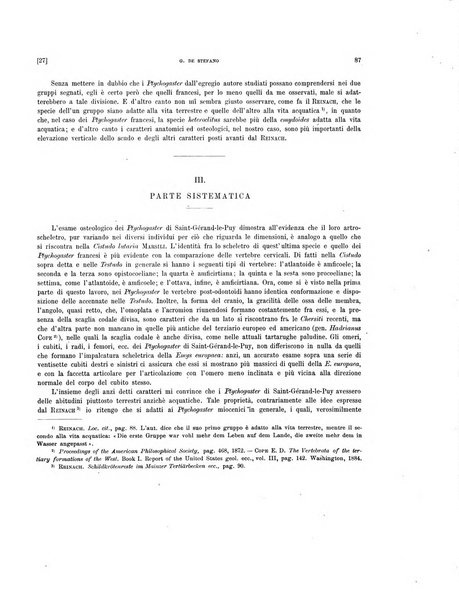 Palaeontographia Italica raccolta di monografie paleontologiche fondata da Mario Canavari nell'anno 1895