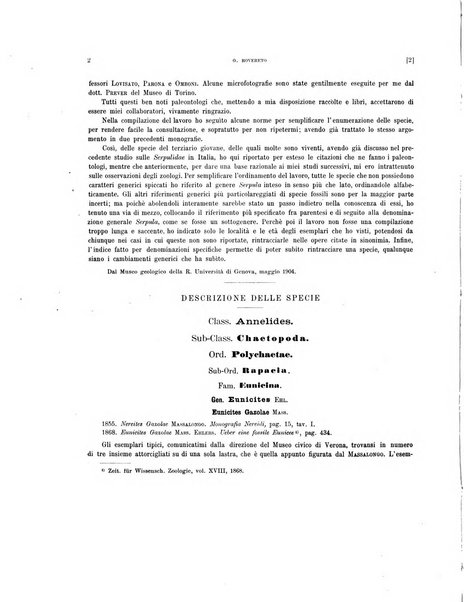 Palaeontographia Italica raccolta di monografie paleontologiche fondata da Mario Canavari nell'anno 1895