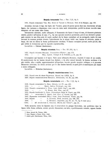 Palaeontographia Italica raccolta di monografie paleontologiche fondata da Mario Canavari nell'anno 1895