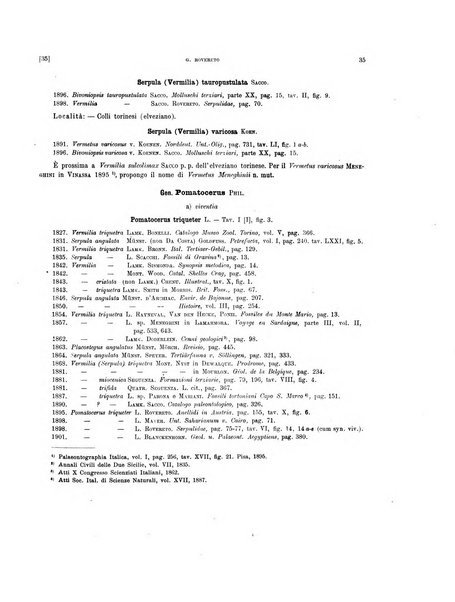 Palaeontographia Italica raccolta di monografie paleontologiche fondata da Mario Canavari nell'anno 1895