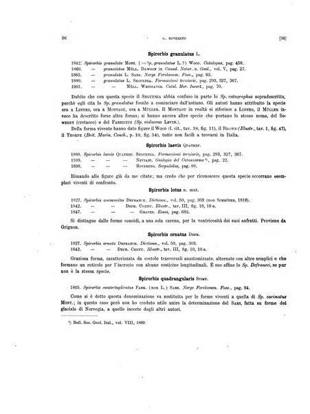 Palaeontographia Italica raccolta di monografie paleontologiche fondata da Mario Canavari nell'anno 1895