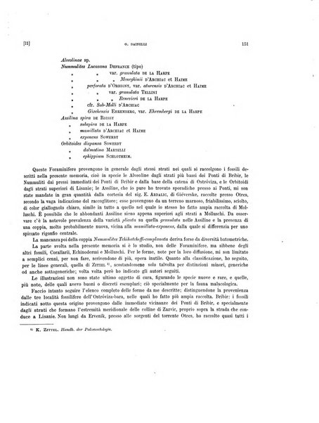 Palaeontographia Italica raccolta di monografie paleontologiche fondata da Mario Canavari nell'anno 1895