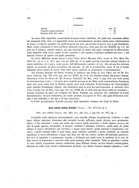 Palaeontographia Italica raccolta di monografie paleontologiche fondata da Mario Canavari nell'anno 1895