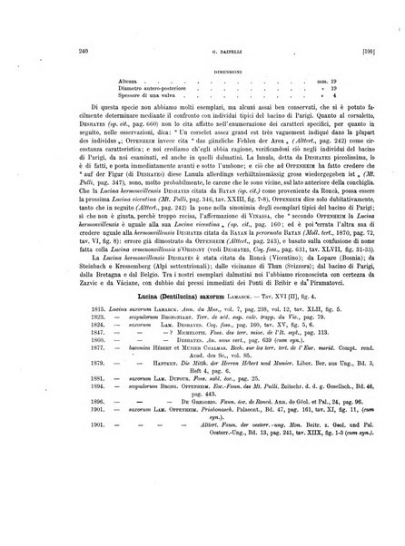 Palaeontographia Italica raccolta di monografie paleontologiche fondata da Mario Canavari nell'anno 1895