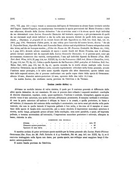 Palaeontographia Italica raccolta di monografie paleontologiche fondata da Mario Canavari nell'anno 1895