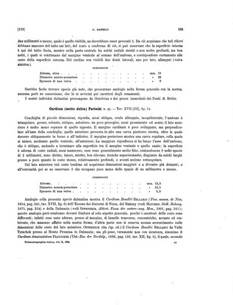 Palaeontographia Italica raccolta di monografie paleontologiche fondata da Mario Canavari nell'anno 1895