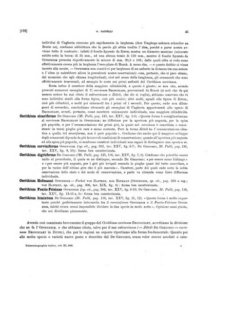 Palaeontographia Italica raccolta di monografie paleontologiche fondata da Mario Canavari nell'anno 1895