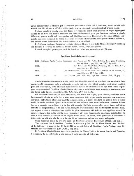 Palaeontographia Italica raccolta di monografie paleontologiche fondata da Mario Canavari nell'anno 1895