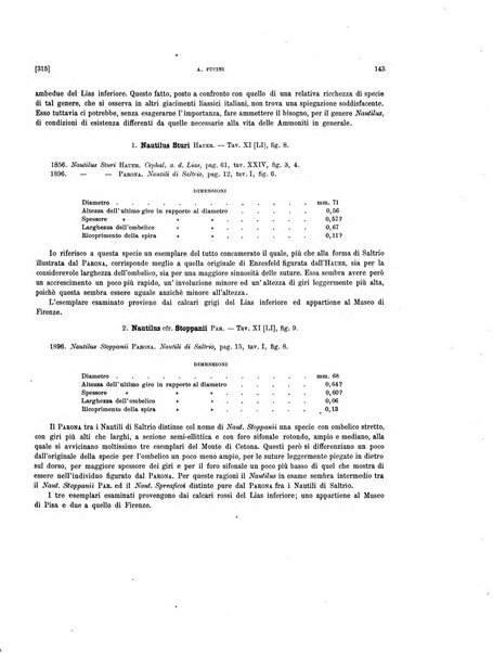 Palaeontographia Italica raccolta di monografie paleontologiche fondata da Mario Canavari nell'anno 1895