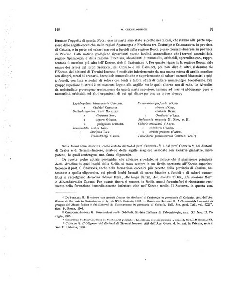 Palaeontographia Italica raccolta di monografie paleontologiche fondata da Mario Canavari nell'anno 1895