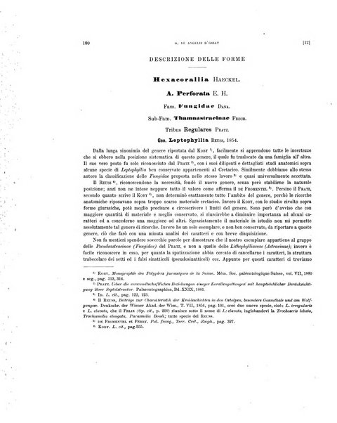 Palaeontographia Italica raccolta di monografie paleontologiche fondata da Mario Canavari nell'anno 1895