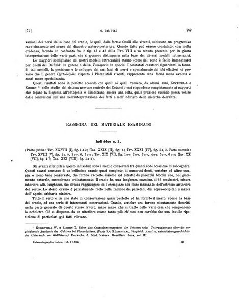 Palaeontographia Italica raccolta di monografie paleontologiche fondata da Mario Canavari nell'anno 1895