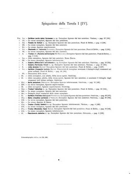 Palaeontographia Italica raccolta di monografie paleontologiche fondata da Mario Canavari nell'anno 1895