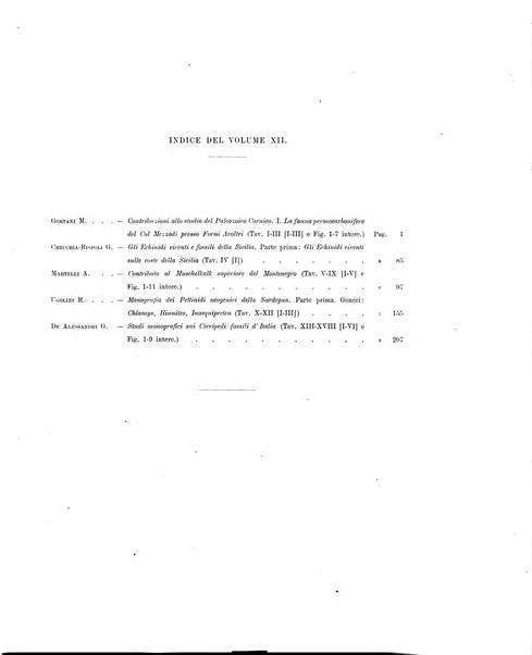 Palaeontographia Italica raccolta di monografie paleontologiche fondata da Mario Canavari nell'anno 1895