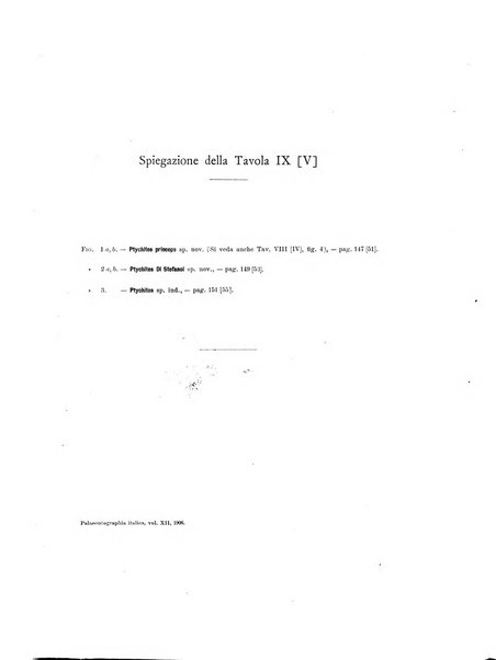 Palaeontographia Italica raccolta di monografie paleontologiche fondata da Mario Canavari nell'anno 1895