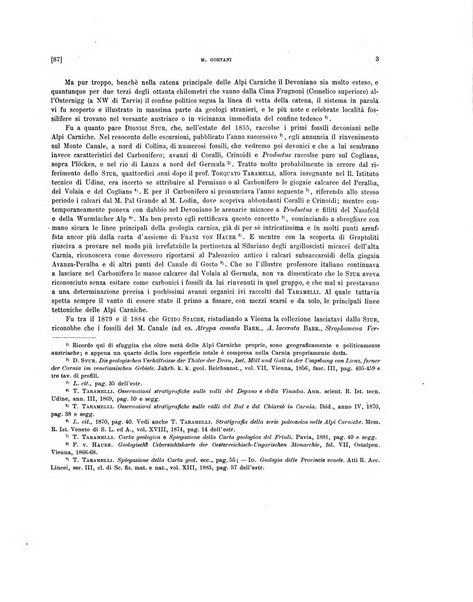 Palaeontographia Italica raccolta di monografie paleontologiche fondata da Mario Canavari nell'anno 1895