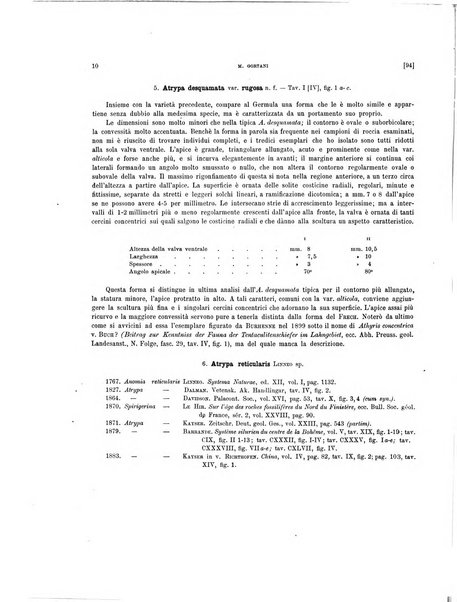 Palaeontographia Italica raccolta di monografie paleontologiche fondata da Mario Canavari nell'anno 1895