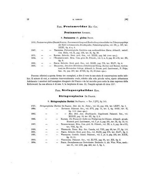 Palaeontographia Italica raccolta di monografie paleontologiche fondata da Mario Canavari nell'anno 1895