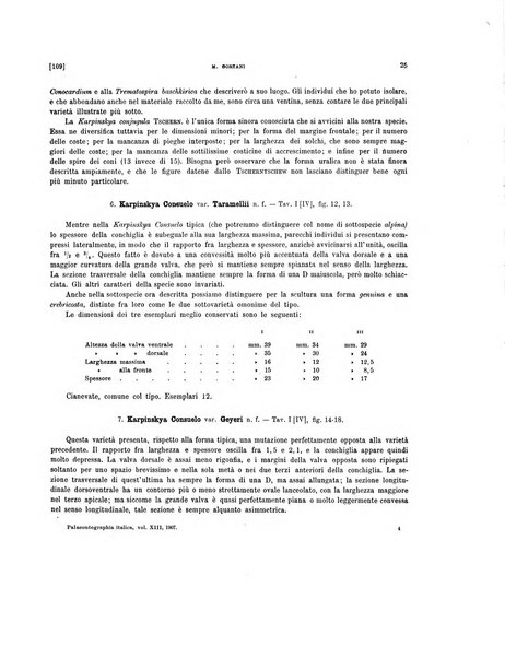 Palaeontographia Italica raccolta di monografie paleontologiche fondata da Mario Canavari nell'anno 1895