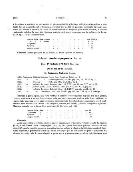 Palaeontographia Italica raccolta di monografie paleontologiche fondata da Mario Canavari nell'anno 1895