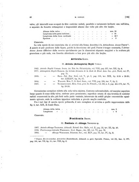 Palaeontographia Italica raccolta di monografie paleontologiche fondata da Mario Canavari nell'anno 1895