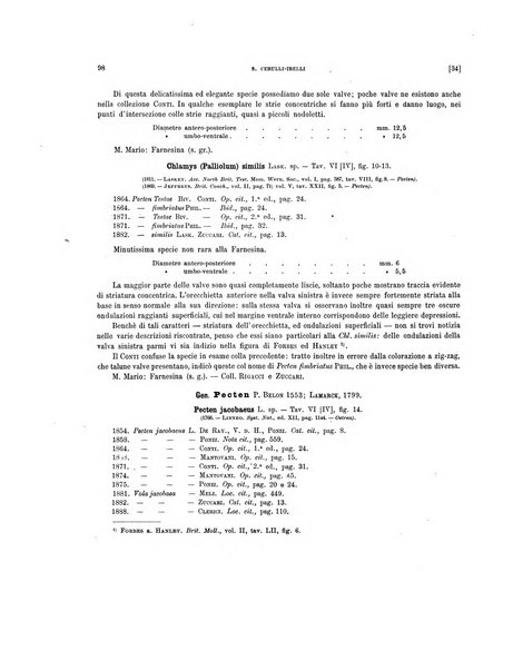 Palaeontographia Italica raccolta di monografie paleontologiche fondata da Mario Canavari nell'anno 1895